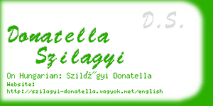 donatella szilagyi business card